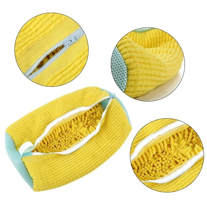 Revitalize Your Footwear with Our 1/2PCS Cotton Washing Shoes Bag - Effortlessly Clean, Protect, and Organize!